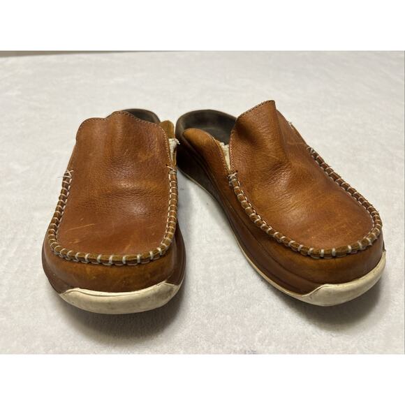 Birkenstock Tatami Shoes Size 7 Brown Mule Clogs Leather Closed Toe Slides - Picture 1 of 8